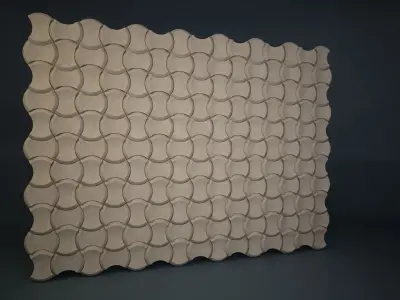 02 3DECOR PATTERN WALL Low-poly 3D model