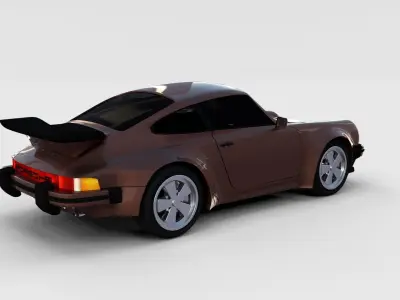1975 Porsche 911 930 rev 3D model