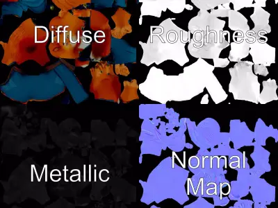 Friendly Squirrel in Robe model pack Low-poly 3D model