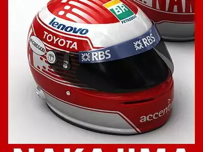 Helmet F1 2009 Kazuki Nakajima 3D model