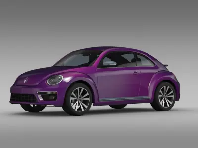 VW Beetle Pink Edition Concept 2015 3D model