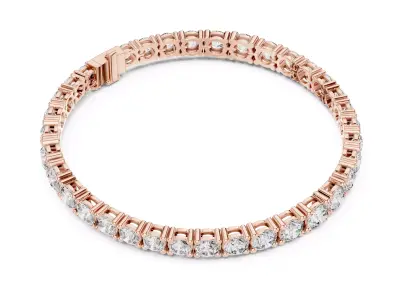 Tennis Bracelet with 5 diamond sizes 3d model animation renders 3D print model