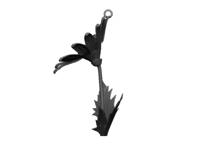 daisy flower pendant 3D print model