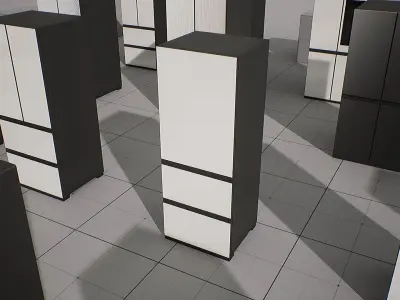 SAMSUNG - BESPOKE Refrigerator Built-IN Low-poly 3D model