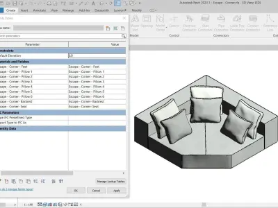Escape Sofa - Corner by Artefacto 3D model