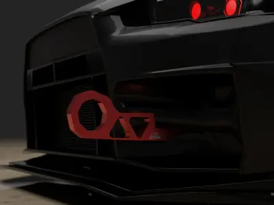 JDM BDL industries tow hook Low-poly 3D model