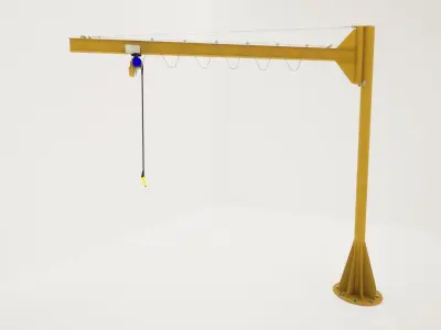Pillar jib crane - Guindaste de Coluna 3D model