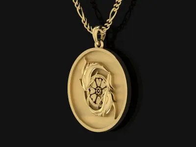 Koi Lotus fish 3D print model