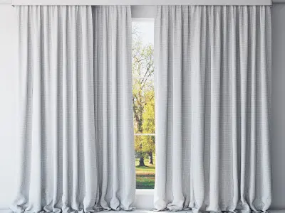 Curtains and tulle 3D model