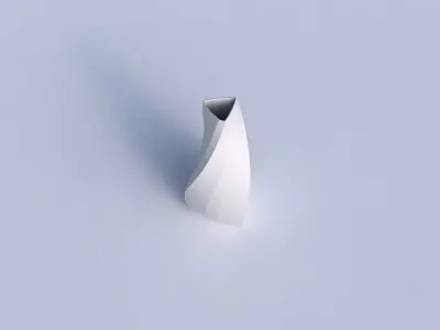 Vase puffy tipped triangle with bands 3D print model purchase