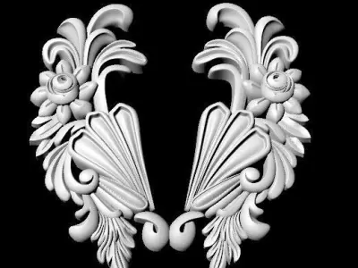 Central decor ornament for furniture 3D model 545