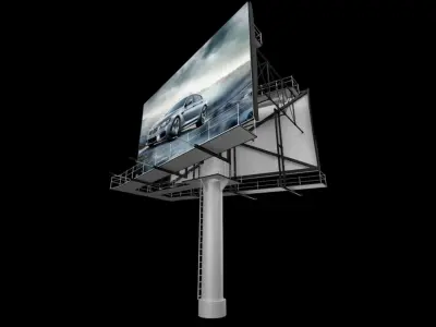 Billboard 1 with car 3D model