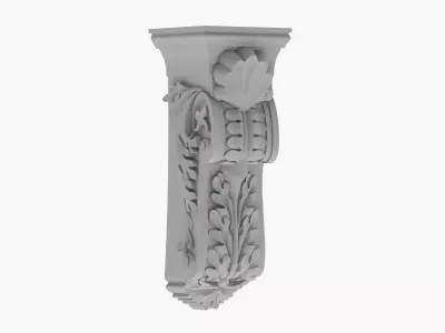 Scroll Corbel 09 3D model