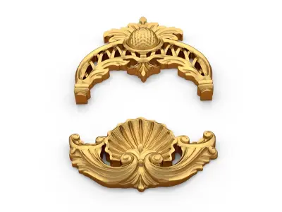 Classic carved decor ornament 385 3D model