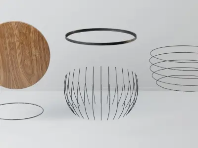 Coffee Table model 5 Low-poly 3D model