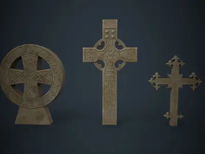 Cross Pack Low-poly 3D model