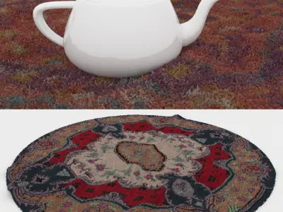 Round Rug Set 71 3D model