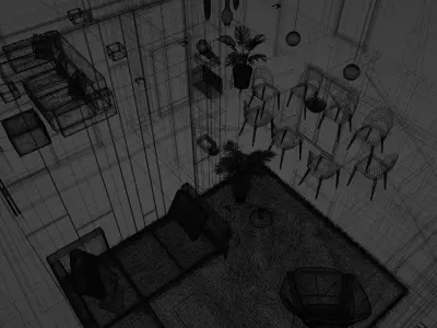 Room interior blender file 3D model