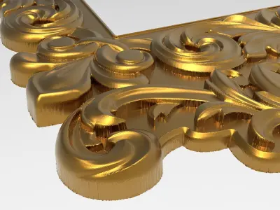 Carved Picture Frame 3D model