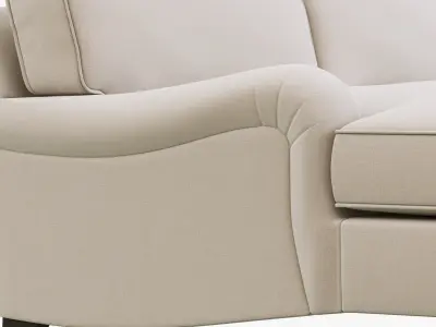 Restoration Hardware English Roll Arm Upholstered U-Chaise 3D model