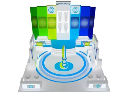  Booth Exhibition Stand a37 3D model