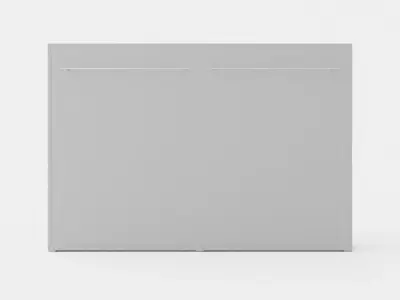 Compact Bed Cabinet 120x200 Horizontally White Low-poly 3D model