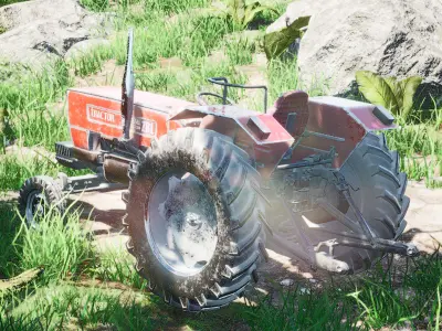 Tractor v1 - Unreal Engine Project Low-poly 3D model