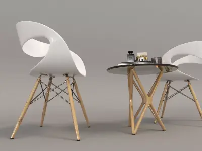 Modern Table and Chair Set 3 3D model