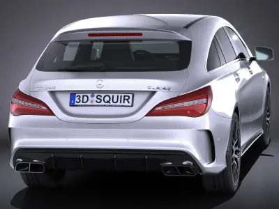 Mercedes-Benz CLA45 AMG Shooting Brake 2017 3D model