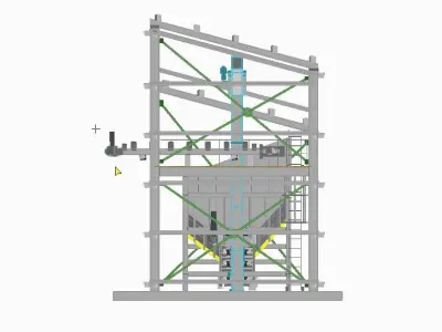 Dosing unit for aggregates 3D model