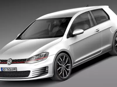 Volkswagen Golf VII GTI 2014 3D model