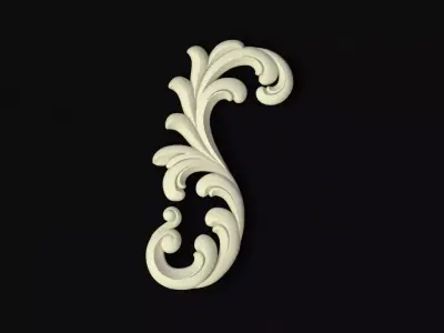 Central decor ornament for furniture 3D model 53