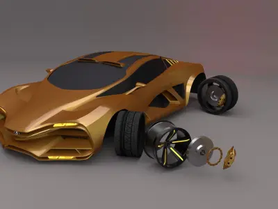 Lada Raven  Low-poly 3D model