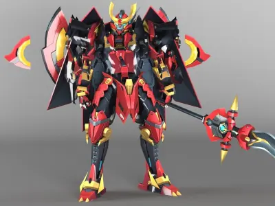 Transformer 3D Model robot and sports car 3D model