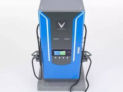 Electric Vehicle Charging Station 150kw Low-poly 3D model