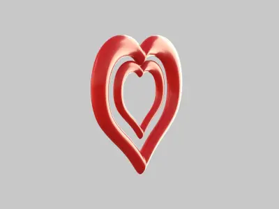Heart icon v 08 3D model