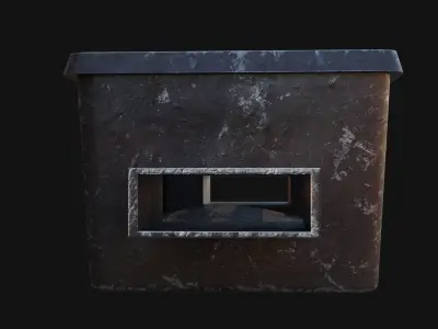 Sewage grate Low-poly 3D model