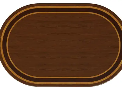 Wooden table with veneers 2000 3D model