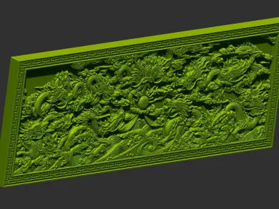 Dragons square 3D print model