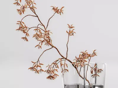 plants bouquet vase 54 3D model