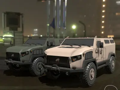 VIPER 4x4 MRAP APC Low-poly 3D model