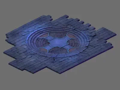 Stone Tomb Map - Central Surface 03 3D model