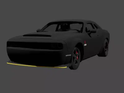 Dodge HPE 1200 Demon 2018 Low-poly 3D model