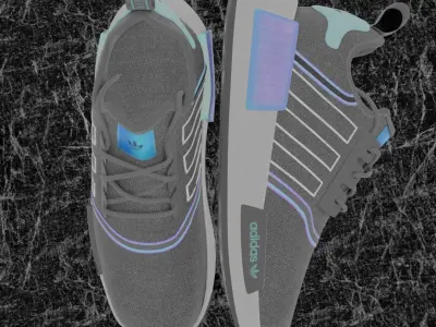 ADIDAS NMD R1 3D SHOES RUNNING SNEAKERS 3D model