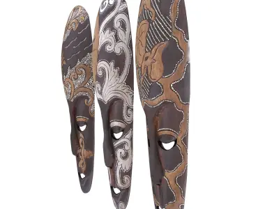 African masks  3D model