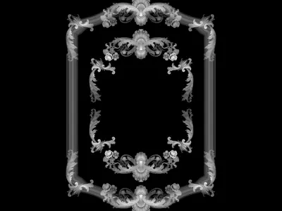 Mirror Classic Decoration 3D model