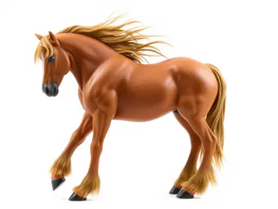 Majestic Horse Sculpture model pack Low-poly 3D model