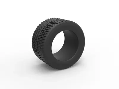 Race tire 4 Scale 1 to 25 3D print model