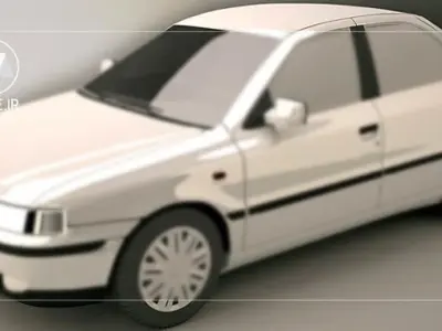 Samand Car 3D model by hajiebrahimi73
