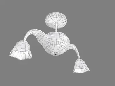 Purple Chandelier Free low-poly 3D model